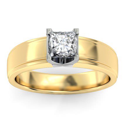 Isa Princess Diamond Ring in 18kt Yellow Gold AU
