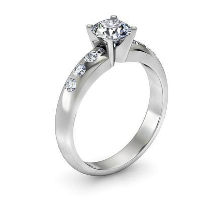 Radiosa Round Brilliant Diamond Ring in Platinum 950 AU - Main View