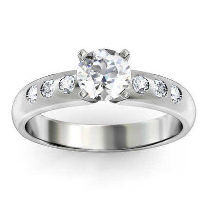 Radiosa Round Brilliant Diamond Ring in Platinum 950 AU