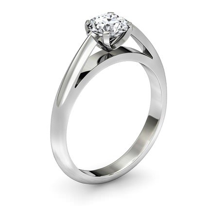 Tamara Round Brilliant Diamond Ring in Platinum 950 AU - Main View