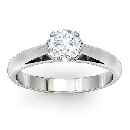Tamara Round Brilliant Diamond Ring in Platinum 950 AU