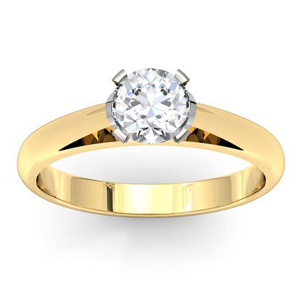 Tamara Round Brilliant Diamond Ring in 18kt Yellow Gold AU