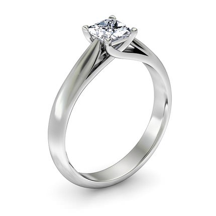 Sabatina Princess Diamond Ring in 18kt White Gold AU - Main View