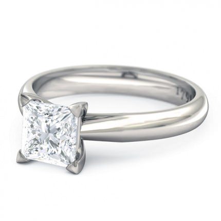 Sabatina Princess Engagement Ring in 18kt White Gold AU - Side View