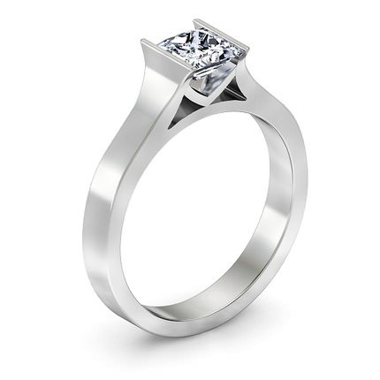 Incenso Princess Diamond Ring in Platinum 950 AU - Main View