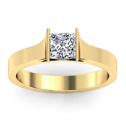 Incenso Princess Diamond Ring in 18kt Yellow Gold & 18kt White Gold AU