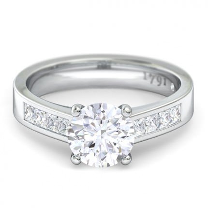 Fiorella Round Brilliant Engagement Ring in Platinum 950 AU