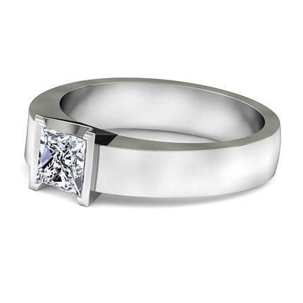 La Lucia Princess Diamond Ring in Platinum 950 AU - Side View