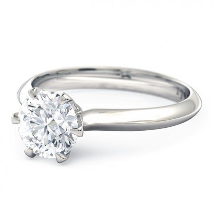 1791 Solitaire Round Brilliant Engagement Ring in Platinum 950 AU - Side View