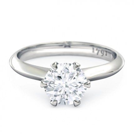 1791 Solitaire Round Brilliant Engagement Ring in Platinum 950 AU