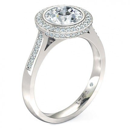 Spellbound Round Brilliant Diamond Ring in Platinum 950 AU - Main View