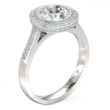 Spellbound Round Brilliant Diamond Ring in 18kt White Gold AU - Main View