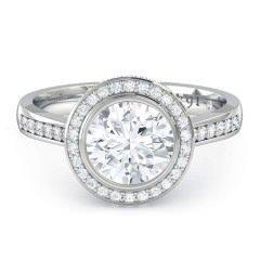Spellbound Round Brilliant Diamond Ring in Platinum 950