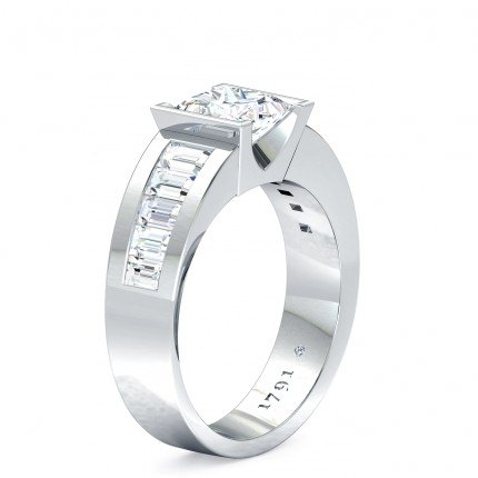 Quadrata Princess Diamond Ring in Platinum 950 AU - Main View