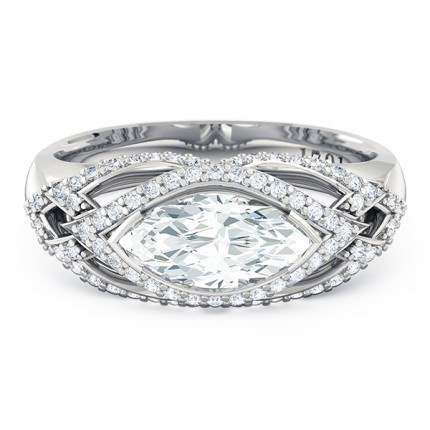 Aura Marquise Diamond Ring in Platinum 950 AU
