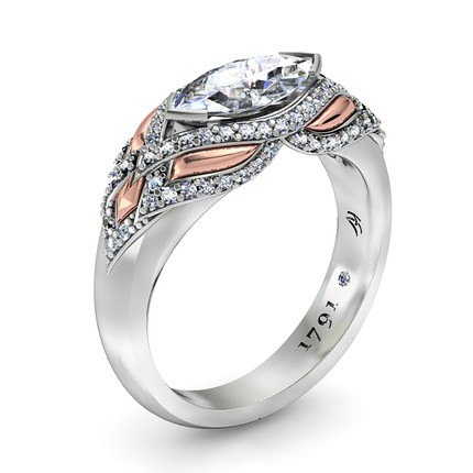 Nekite Marquise Diamond Ring in Platinum 950 AU - Main View