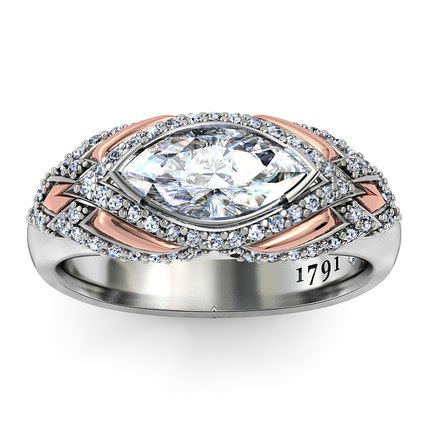 Nekite Marquise Diamond Ring in Platinum 950 AU