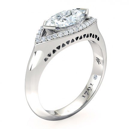Orlo Marquise Diamond Ring in Platinum 950 AU - Main View