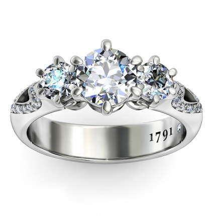 Sofia Round Brilliant Diamond Ring in Platinum 950 AU