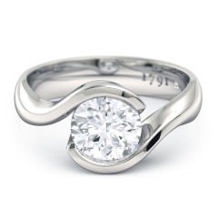 The Embrace Round Brilliant Engagement Ring in Platinum 950
