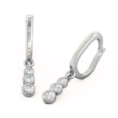 Fiducia Diamond Earrings in 18kt White Gold