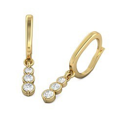 Fiducia Diamond Earrings in 18kt Yellow Gold