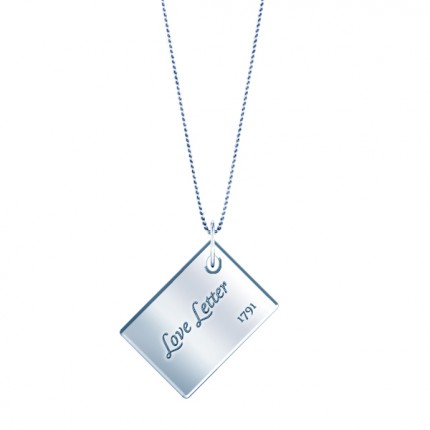 Classic Love Letter Necklace in Silver AU