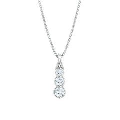 Fiducia Diamond Necklace in 18kt White Gold