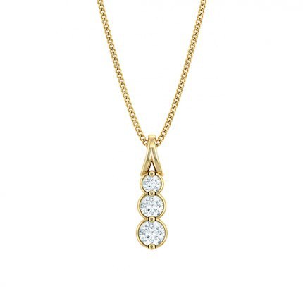 Fiducia Diamond Necklace in 18kt Yellow Gold AU