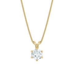 1791 Classic Round Brilliant Diamond Necklace in 18kt Yellow Gold