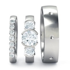 Eternal Matching Set Round Brilliant in 18kt White Gold