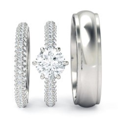 Passione Matching Set Round Brilliant in Platinum 950