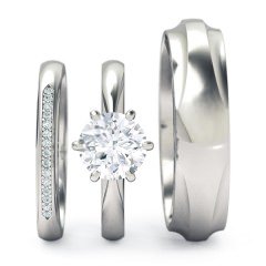 Verita Matching Set Round Brilliant in 18kt White Gold