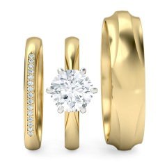 Verita Matching Set Round Brilliant in 18kt Yellow Gold