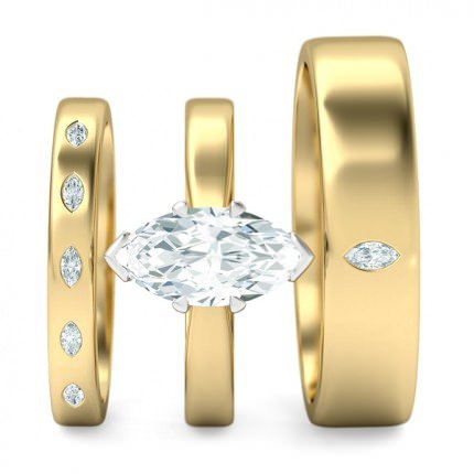 Duchess Matching Set Marquise in 18kt Yellow Gold AU