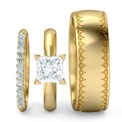 Sabatina Matching Set Princess in 18kt Yellow Gold