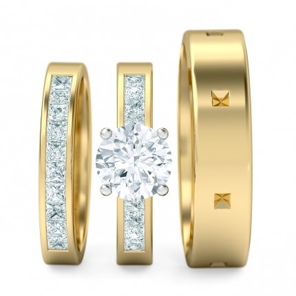 Fiorella Matching Set Round Brilliant in 18kt Yellow Gold AU