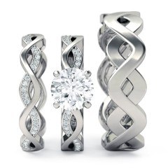 Felicita Matching Set Round Brilliant in Platinum 950