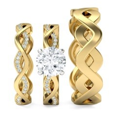Felicita Matching Set Round Brilliant in 18kt Yellow Gold