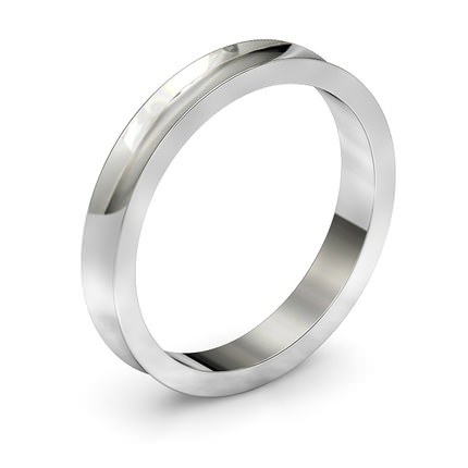 Concave Band Wedding Band in Platinum 950 AU - Main View