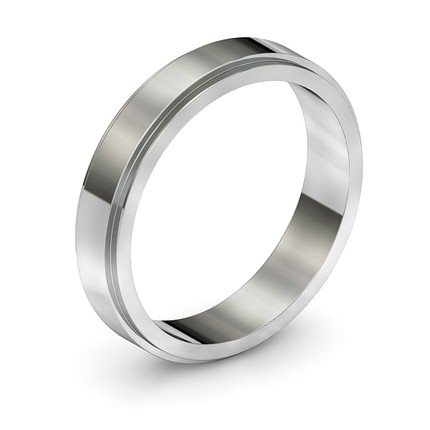 Step Band Wedding Band in Platinum 950 AU - Main View