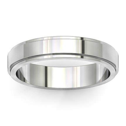 Step Band Wedding Band in Platinum 950 AU