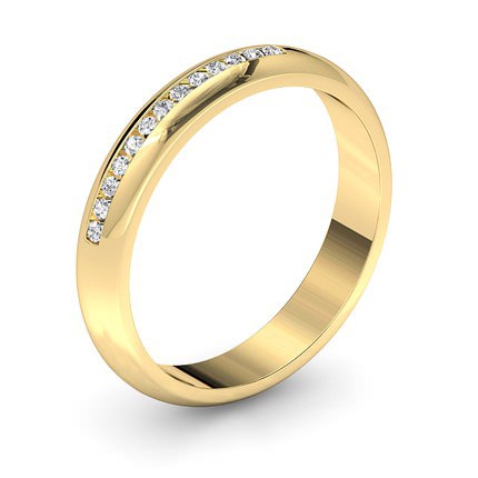 Bead set Band Wedding Band in 18kt Yellow Gold AU - Main View
