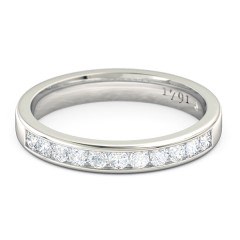 Ilaria Womens Wedding Band in 18kt White Gold