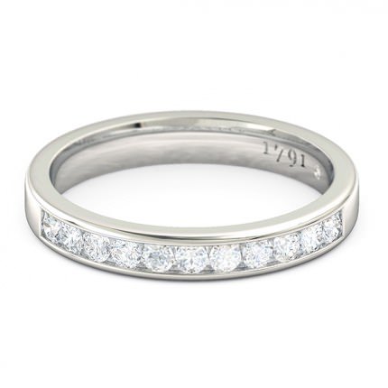Ilaria Womens Wedding Band in 18kt White Gold AU
