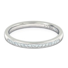Floriana Womens Wedding Band in 18kt White Gold