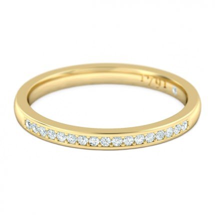 Floriana Womens Wedding Band in 18kt Yellow Gold AU