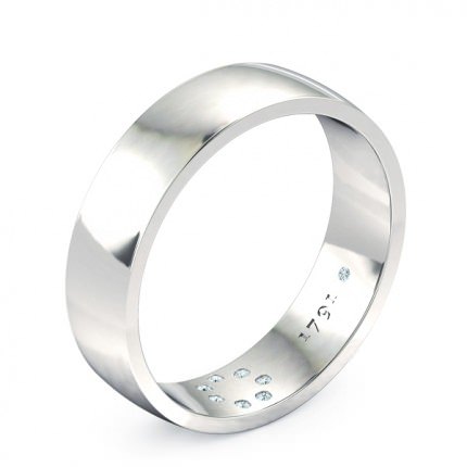 Floriana Mens Wedding Band in Platinum 950 AU - Main View