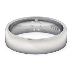 Floriana Mens Wedding Band in Platinum 950