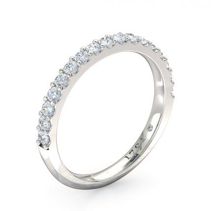 1791 Classic Women's Wedding Band in 18kt White Gold AU - Main View